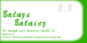 balazs balaicz business card